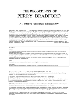 Perry Bradford