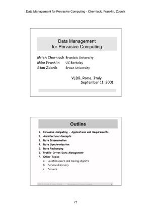 Data Management for Pervasive Computing - Cherniack, Franklin, Zdonik