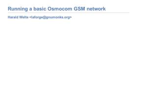Running a Basic Osmocom GSM Network