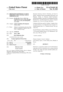 (12) United States Patent (10) Patent No.: US 6,713,631 B2 Cho Et Al