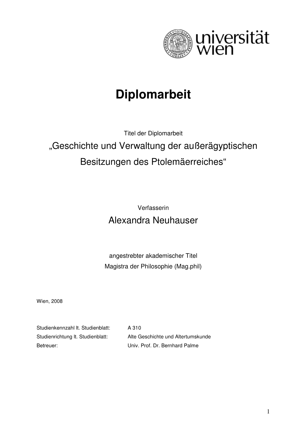 Diplomarbeit