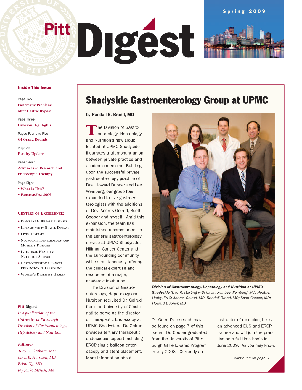 Shadyside Gastroenterology Group at UPMC Pancreatic Problems After Gastric Bypass by Randall E