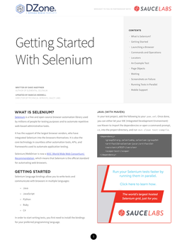 Getting Started with Selenium