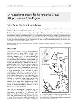 A Revised Stratigraphy for the Ringerike Group (Upper Silurian, Oslo Region)