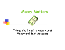 Money Matters