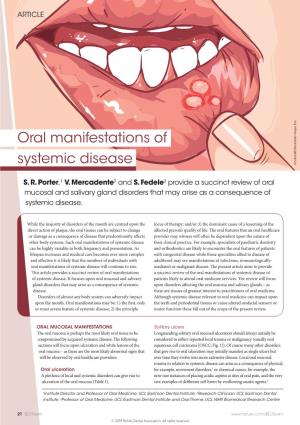 Oral Manifestations of Systemic Disease Their Clinical Practice