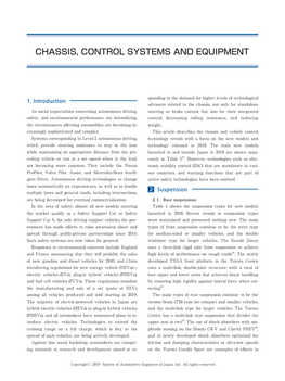 Chassis, Control Systems and Equipment