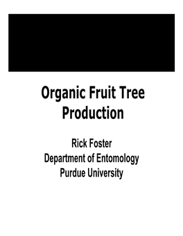 Organic Fruit Tree Production