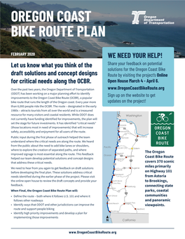 Oregon Coast Bike Route Plan