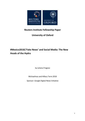 'Fake News' and Social Media