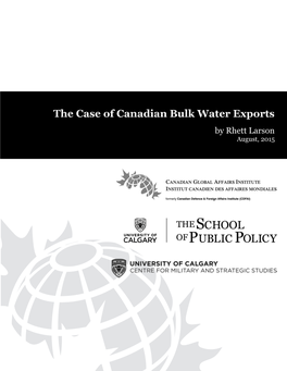 The Case of Canadian Bulk Water Exports