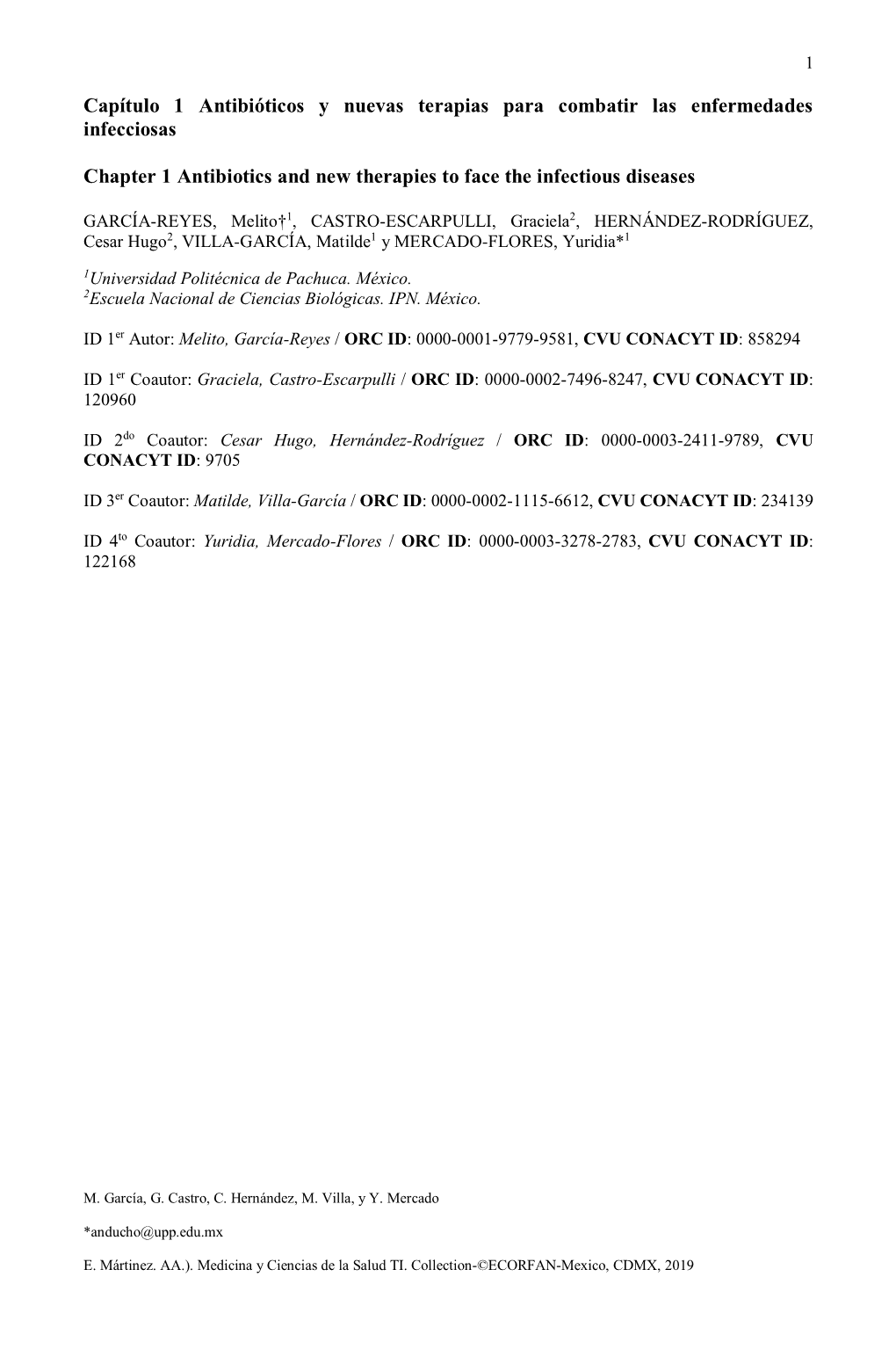 Capítulo 1 Antibióticos Y Nuevas Terapias Para Combatir Las Enfermedades Infecciosas Chapter 1 Antibiotics and New Therapies T