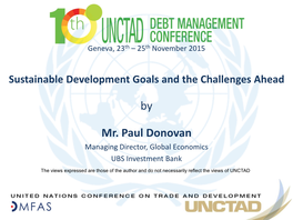Sustainable Development Goals and the Challenges Ahead