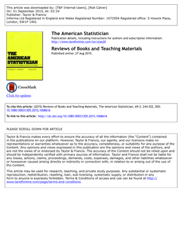 The American Statistician