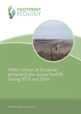 LPE13 Visitors Surveys at European Protected Sites Across Norfolk