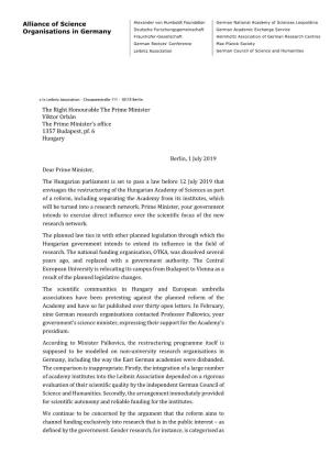 Letter to Orbán