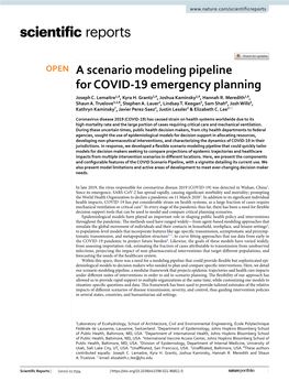 A Scenario Modeling Pipeline for COVID-19 Emergency Planning