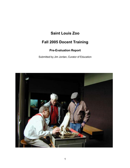 Saint Louis Zoo Fall 2005 Docent Training