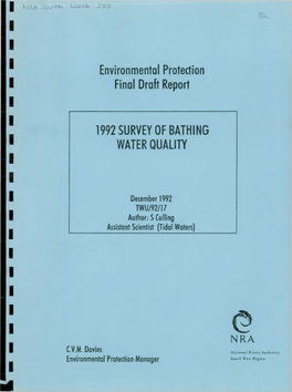 Environmental Protection Final Draft Report 1992 SURVEY OF