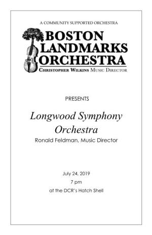 Longwood Symphony Orchestra Ronald Feldman, Music Director