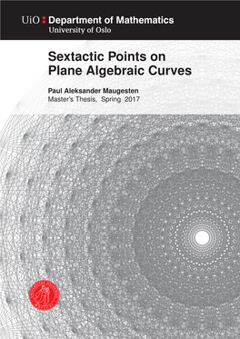 Sextactic Points on Plane Algebraic Curves