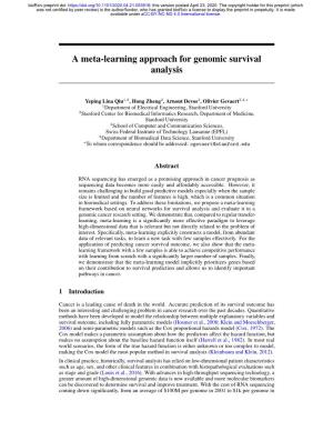 A Meta-Learning Approach for Genomic Survival Analysis