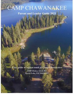CAMP CHAWANAKEE Parent and Leader Guide 2021