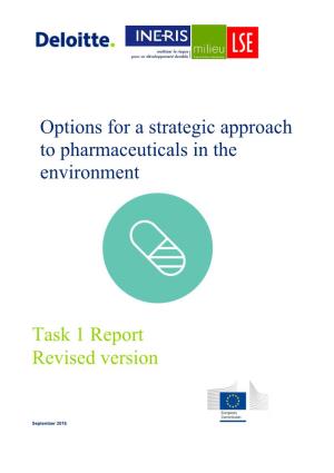 Options for a Strategic Approach to Pharmaceuticals in the Environment