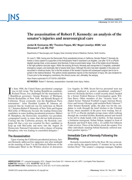 The Assassination of Robert F. Kennedy: an Analysis of the Senator’S Injuries and Neurosurgical Care