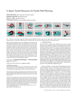C-Space Tunnel Discovery for Puzzle Path Planning