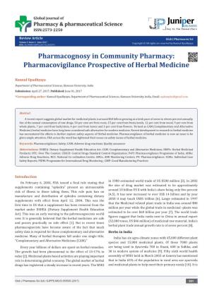 Pharmacovigilance Prospective of Herbal Medicine