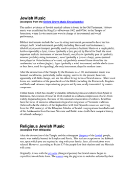 On Jewish Music