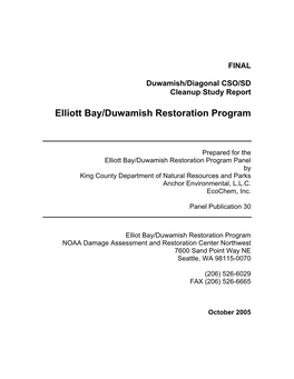 Elliott Bay/Duwamish Restoration Program