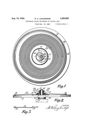 Aug. 14, 1934. M. H. LOUGHRIDGE 1969,895 PHONOGRAPH RECORD and METHOD of PLAYING SAME Filed Nov