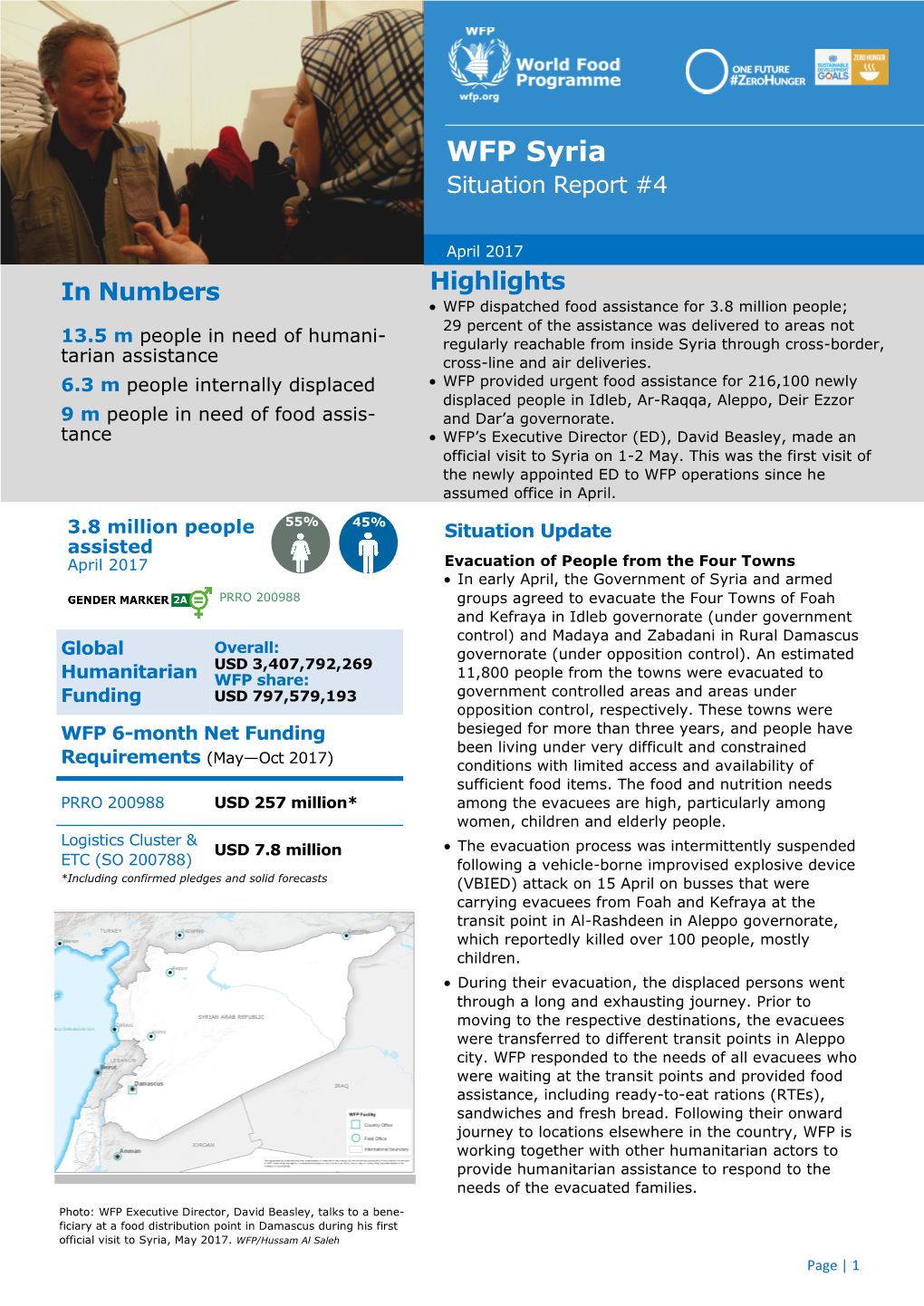 WFP Syria Situation Report #4
