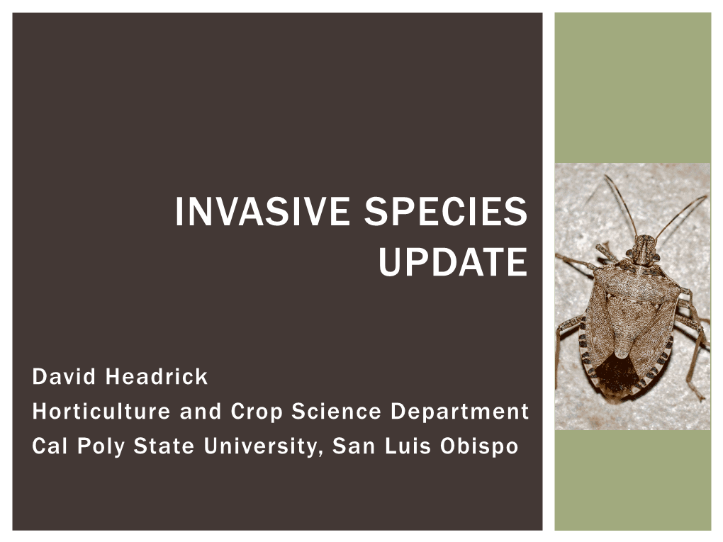 Invasive Species Update