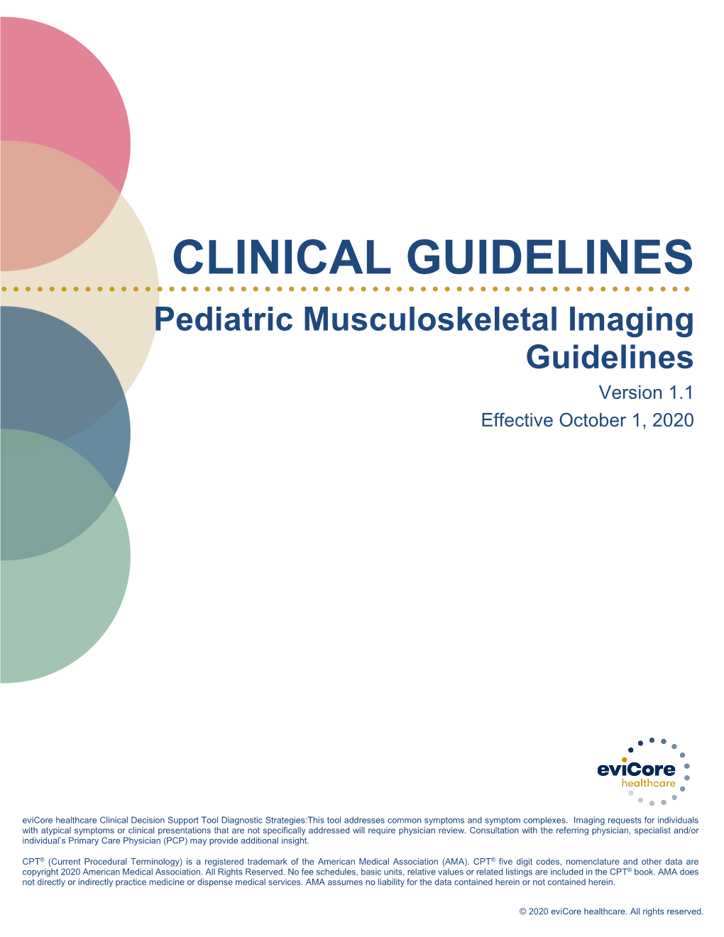 Evicore Pediatric Musculoskeletal Imaging Guidelines