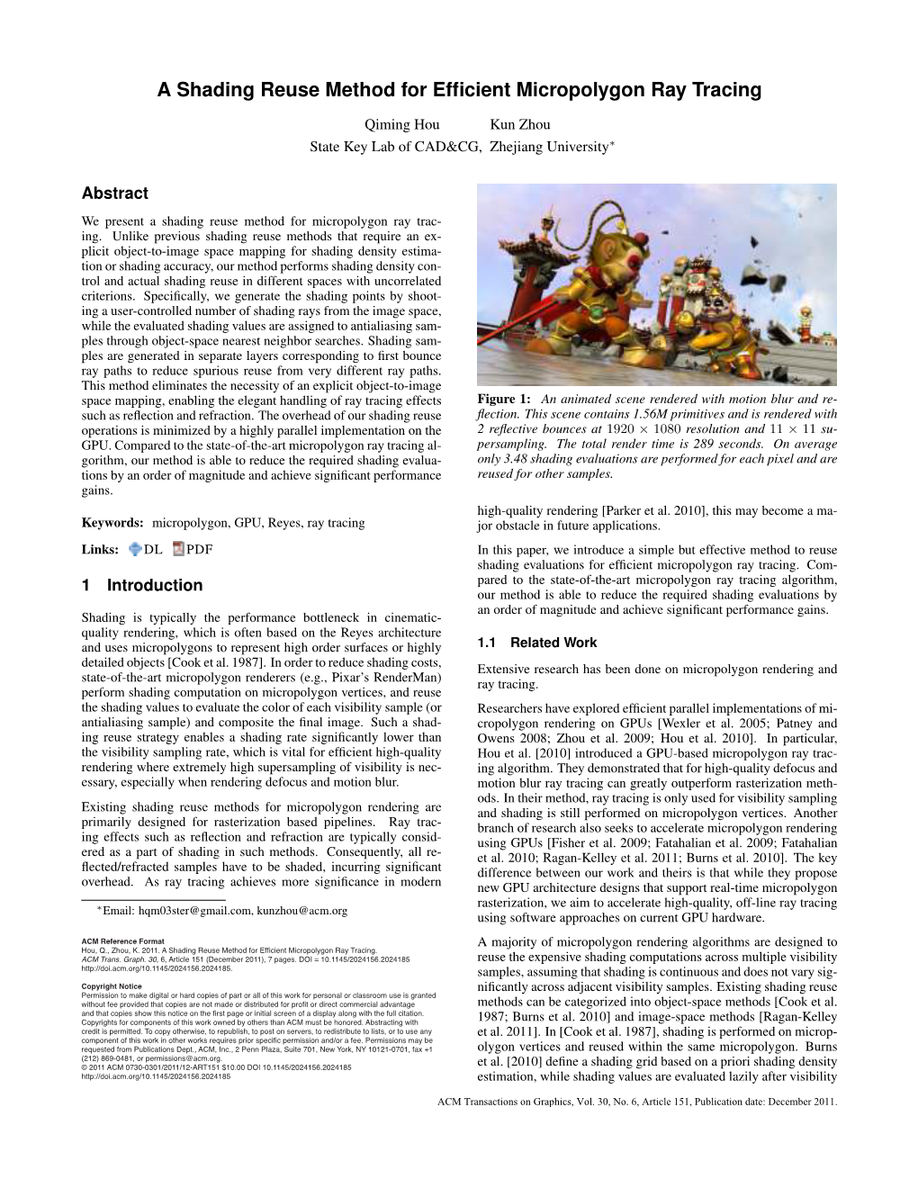 A Shading Reuse Method for Efficient Micropolygon Ray Tracing • 151:3