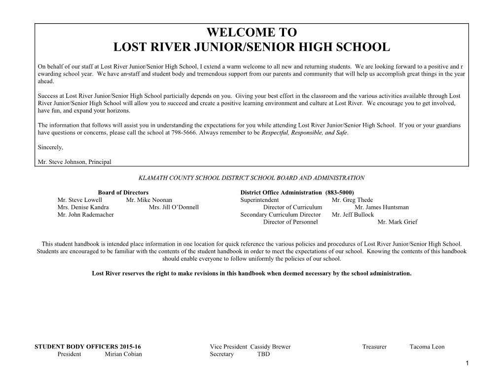 Lost River Junior/Senior High School