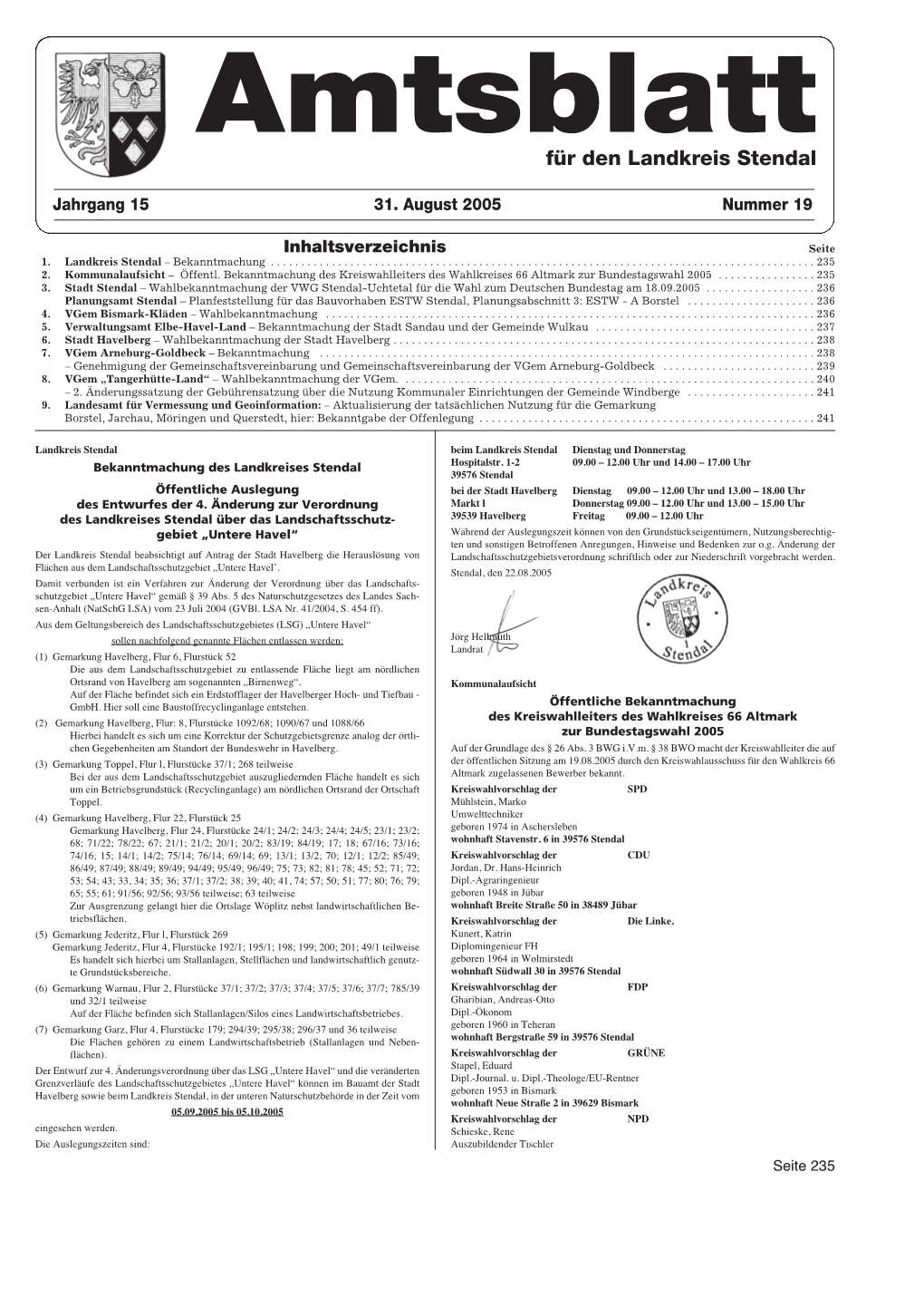 Amtsblatt 2005-19