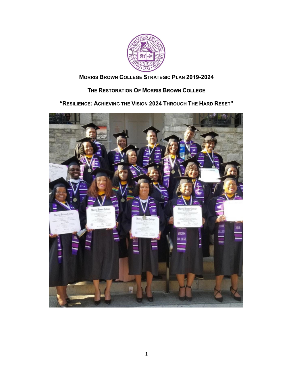 Morris Brown College Strategic Plan 2019-2024 The