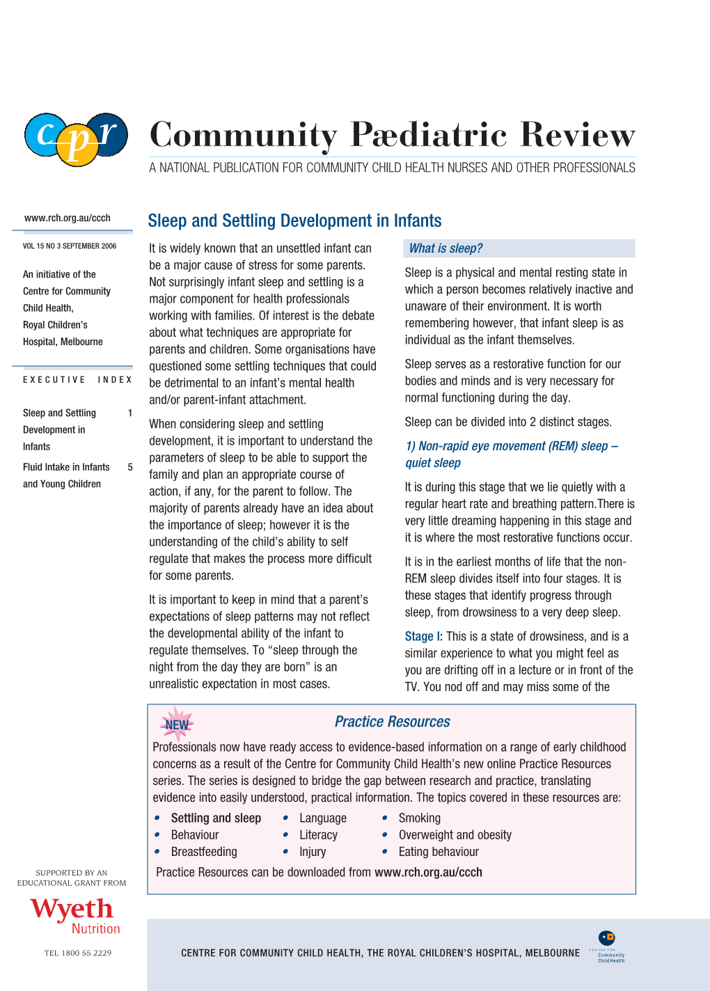 Community Paediatric Review Vol 15 No 3