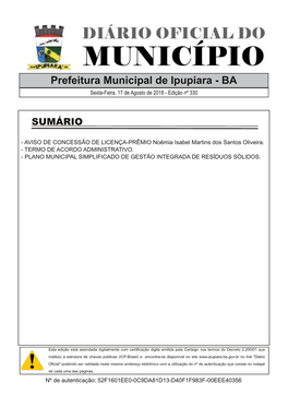 Prefeitura Municipal De Ipupiara - BA