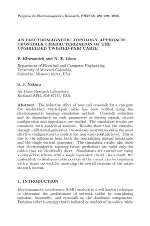 Crosstalk Characterization of the Unshielded Twisted-Pair Cable