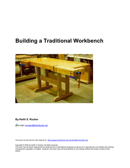 Building a Traditional Workbench