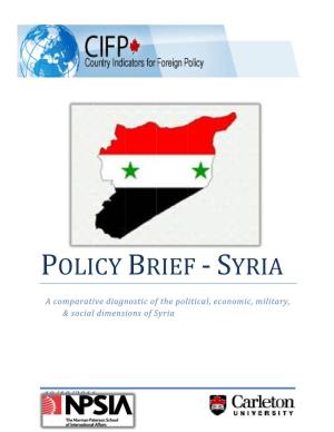 Syria – a Risk Assessment