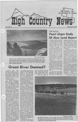 High Country News Vol. 2.28, July 31, 1970