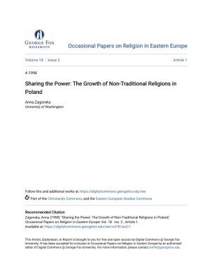 Sharing the Power: the Growth of Non-Traditional Religions in Poland