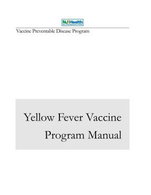 Yellow Fever Vaccine Program Manual