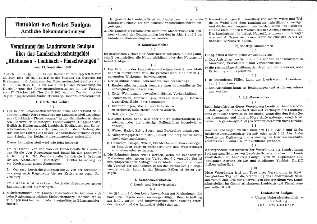 Fhutsblatt Öcq Greifes Saulgau Verordnung Des Landratsamts